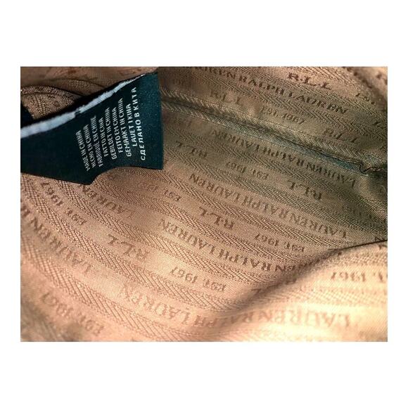 Lauren Ralph Lauren Red Leather Wristlet Wallet Bag w/ Logo Embossed Tassel Zip - Picture 5 of 6